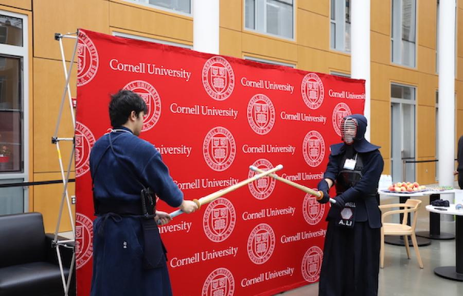 A demonstration by Cornell's Kendo Club