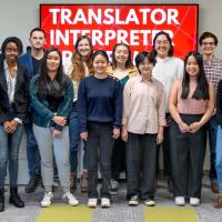 Members of the Cornell Translator-Interpreter Program pose for a portrait in Kennedy Hall