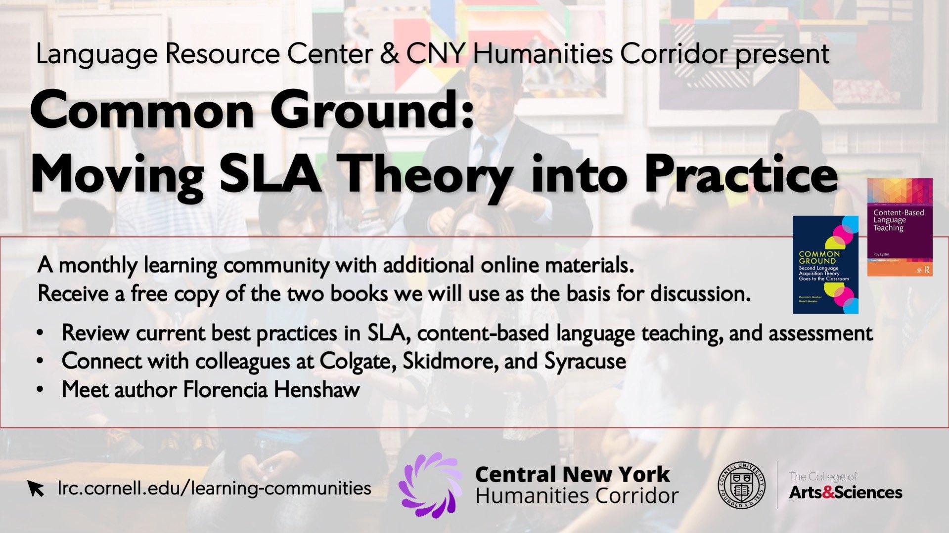 Announcement for spring learning community on second language acquisition