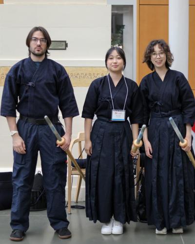 Cornell Kendo Club at info fair at WLD 2025 